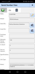 Create or edit serial numbered equipment in the mobile application for technicians
